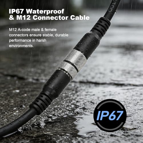 Cable sensor M12 5 pines A-Coded macho a extremos libres 10m PVC IP67 miniatura 5