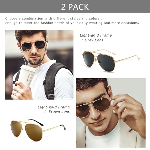 SUNGAIT Women's Lightweight Oversized Aviator Sunglasses - Mirrored Polarized Lens3