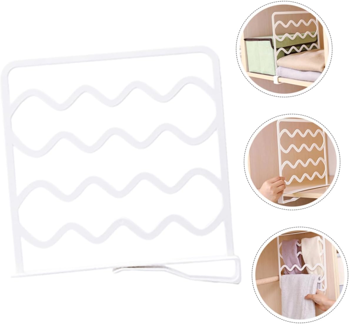 Toyvian 10pcs Closet Shelf Dividers Wardrobe Partition No Drill Multilayer for Shelves Closet Cabinet Organizers Separator