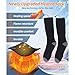 OPPWONG Heated Socks, Camping Foot Warmers Electric Socks Battery Operated Socks Washable Winter Warm Socks for Outdoors Work Fishing Skiing Riding Cycling Hiking Camping (Black)