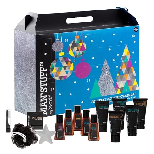 Man'Stuff Mens Advent Calendar 2023-24 Day Grooming & Toiletries Mens Gifts Christmas Countdown Calendar 2023 with Topline Card. Advent Calendar for Christmas Gifts, Stocking Fillers for Boys