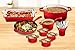 Bruntmor 21 Piece Enameled Cast Iron Cookware Set, Fire Red