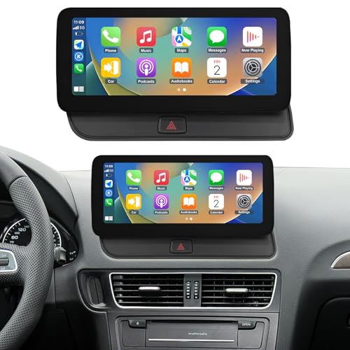 Road Top 12,3 Zoll Autoradio Drahtlos CarPlay Touchscreen für Audi Q5 2009-2017