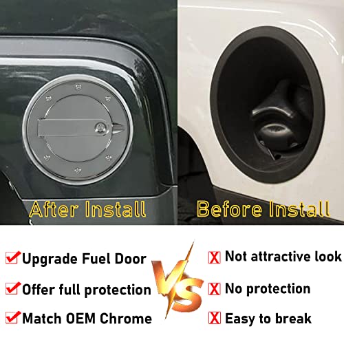 Fuel Tank Door Billet Aluminum Chrome Fuel Door Lockable For Hummer H3 & H3T 2006-2010 #TOP2