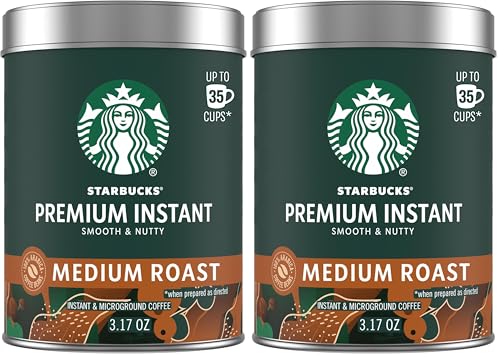 Image of Starbucks Premium Instant Coffee - Medium Roast - 100% Arabica - 1 Tin (up to 40 cups) (Pack of 2)