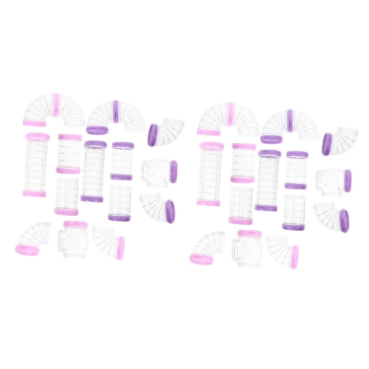 BESPORTBLE 32 Stck. Teiliges Hamster Tunnel Transparentes DIY Außentunnel für Hamsterkäfig Erweiterbar Kratzfestes Material Einfach zu Montieren und für Kleine Haustiere