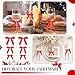 Wavwavw 100 Pcs Christmas Twist Tie Bow for Treat Bags, Small Satin Ribbon Bow for Gift Wrapping Champagne Bottle Cake Craft DIY Gift Wedding Favors Christmas Decor 1. 5