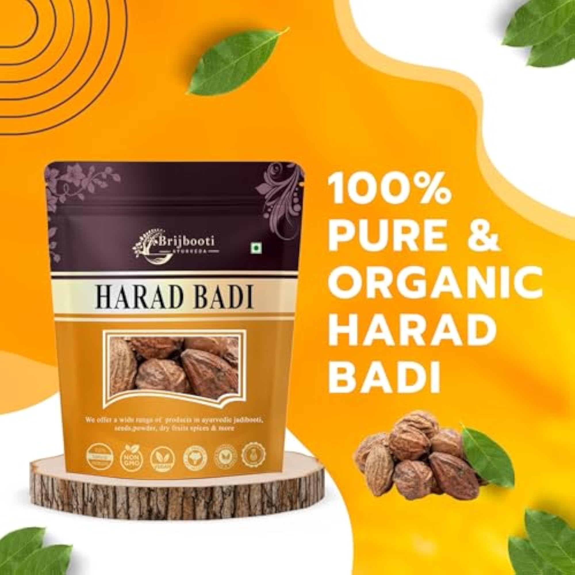 Brijbooti Natural Harad badi Whole - 200 Gm