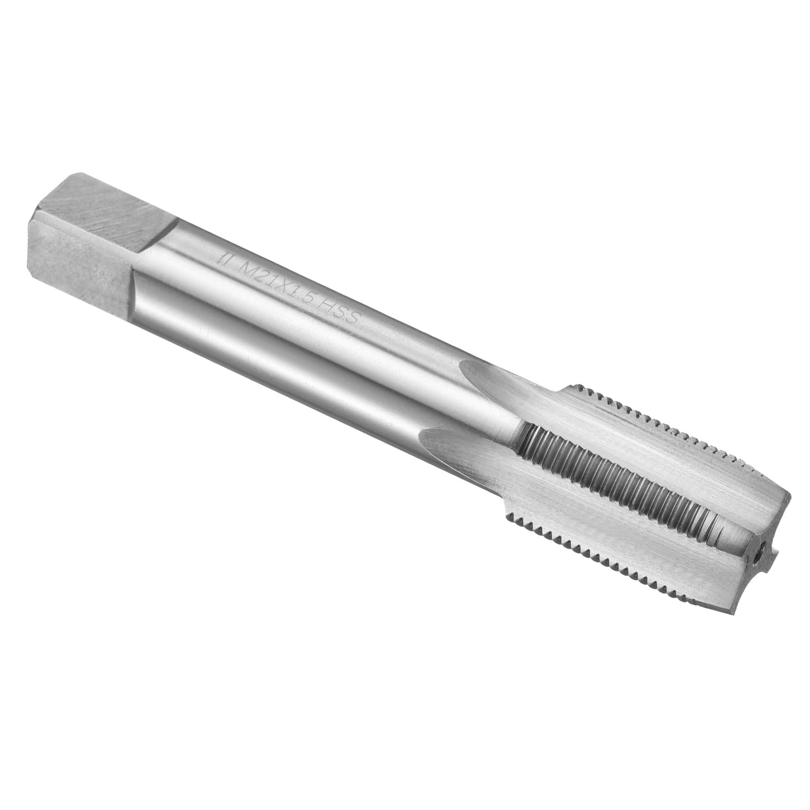 sourcing map Tapón de mano M21 x 1,5 H2 rosca métrica estilo grifos de flauta recta tornillo roscado herramienta de rosca de acero de alta velocidad HSS6542