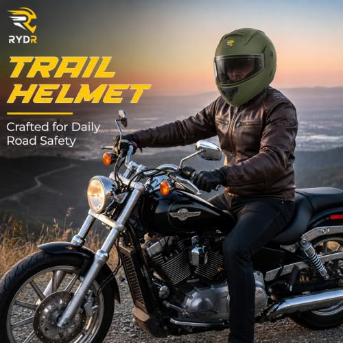 Image of Rydr AC Dx Flip-Up Full Face Motorbike Helmet | | Durable Two-Wheeler Helmet for Men and Women | Comfortable Fit with Air Ventilation for Safe Bike & Scooter Riding