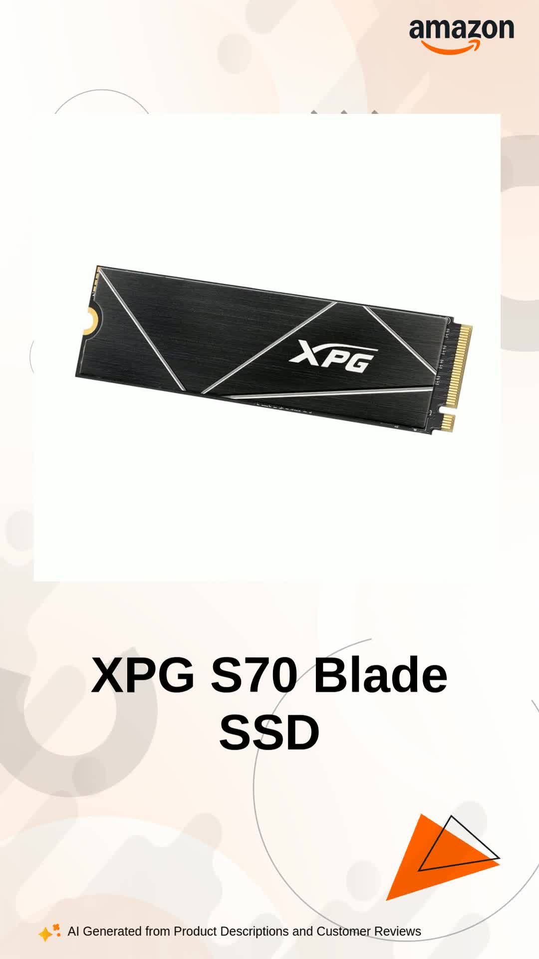 XPG GAMMIX S70 Blade M.2 NVMe 4TB PCIe Gen4 2280 Internal Gaming SSD