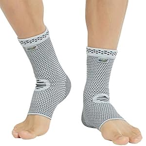 Neotech Care – Ondersteunende, elastische enkelbrace, gebreide stof met bamboevezels, licht, elastisch en ademend…