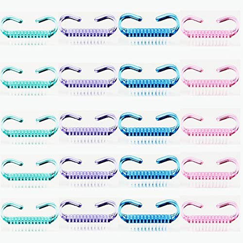 Jixista 20 PCS Nagelbürste Handwaschbürste Griff Nagel Bürste Nagel Hand Schrubber Reinigung Bürste Fingernagel Bürsten Kunststoff Reinigung Bürste Kosmetik Reinigung Schönheit Cover