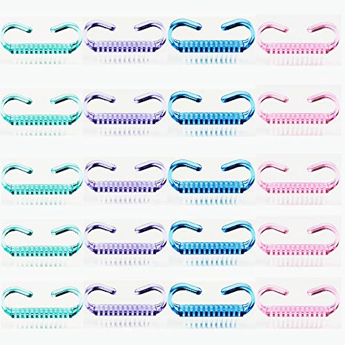 Jixista 20× Spazzola per unghie spazzola Maniglia Spazzola per unghie Spazzola per il lavaggio delle mani Spazzola lavapiatti bellezza manicure pedicure strumento ouleur casuale 8 cm per daorier