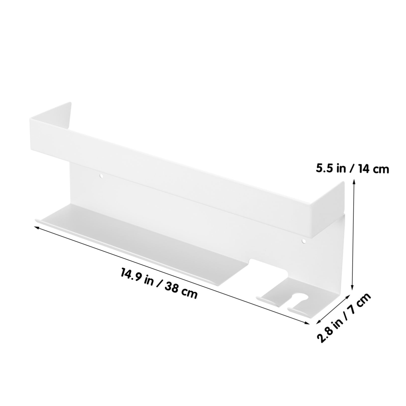 Toyvian Aluminium Haartrockner Halterung Ohne Bohren Wandmontierter Föhnhalter Hitzebeständiger Lockenstab und Glätteisen Organizer Platzsparendes Badezimmer Zubehör Einfache Montage Weiß