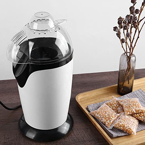 Máquina de Pipoca, Pipoqueira Elétrica Preta de Ar Quente de 1100 W para Camping e Cozinha (Plugue U