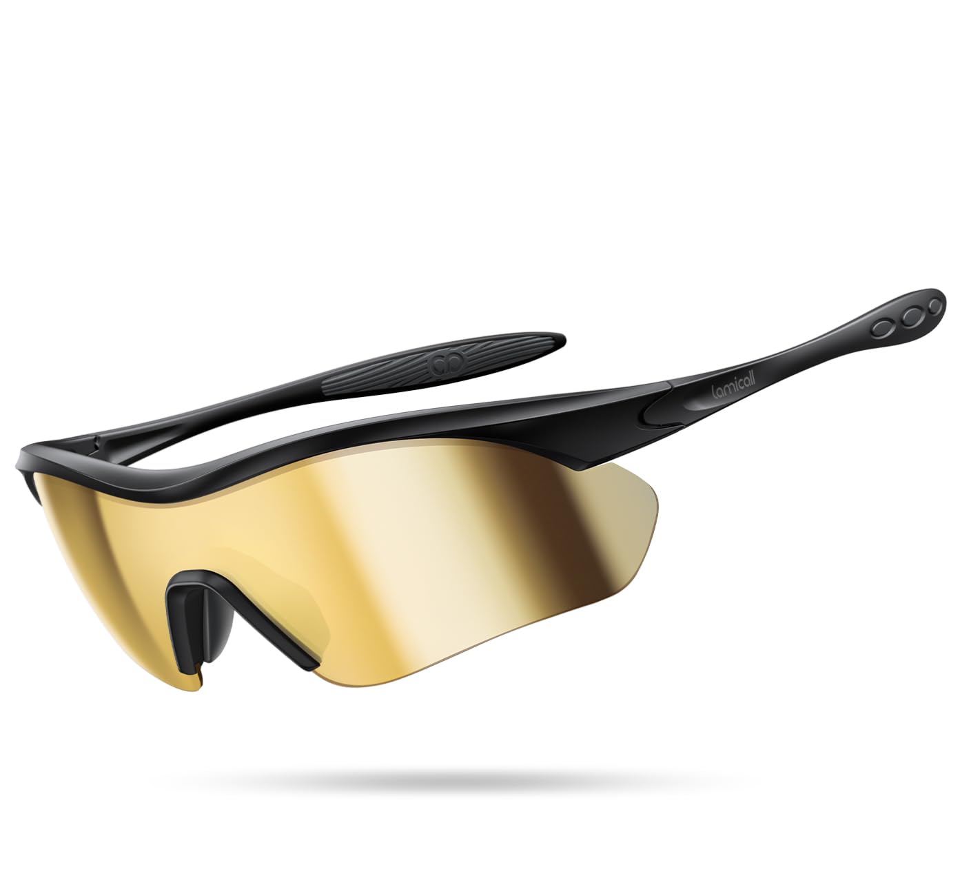 Lamicall Fahrradbrille Herren, Schnelle Brille Damen - [22g TR-90 Ultraleicht] Polarisierte Sport Sonnenbrille mit UV400 Schutz, Multifunktionale Sportbrille Fahrrad Brille für Laufen, Rennrad, Laufen