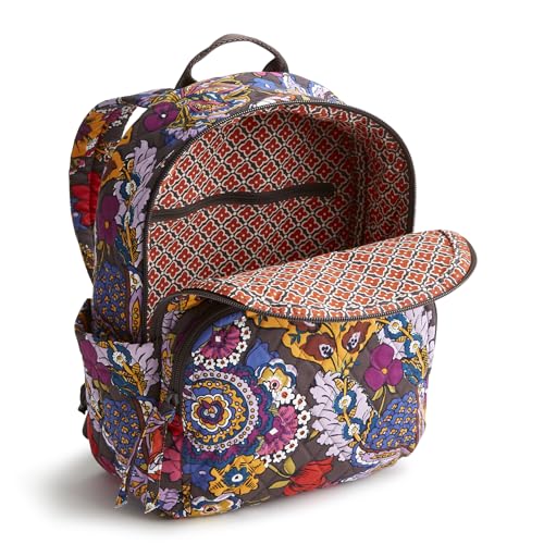 Vera Bradley Women's Cotton Small Banbury Backpack, Colorful Bouquet, One Size - Image 4