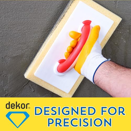 DEKOR Sponge Float - Size 12\" x 6.30\" - Grout Removal Tool, Masonry Tools, Concrete Float - Epoxy Grout - Special Handle Lock System - Made in Europe - Commercial and DIY Level - Thumbnail 7