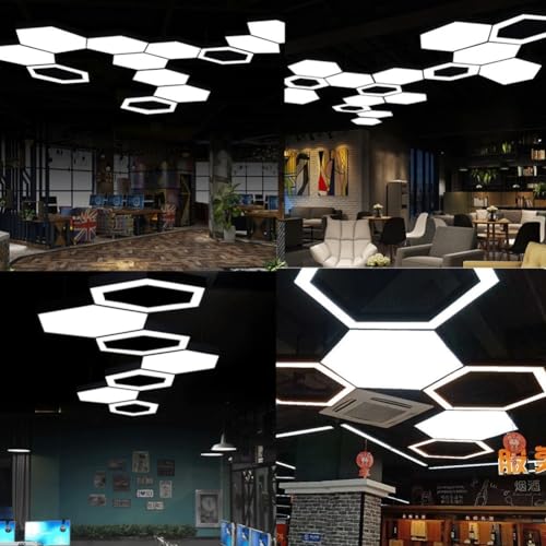 Lámpara de suspensión minimalista hexagonal LED de diseño moderno 2