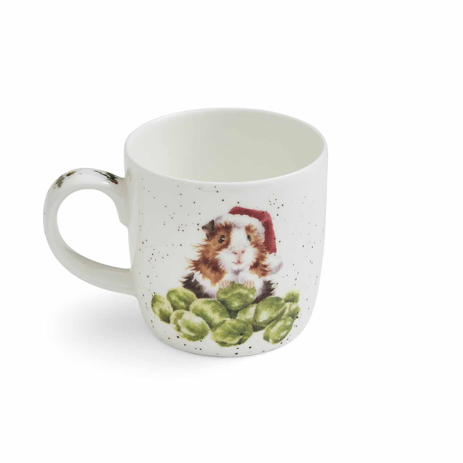 Wrendale Designs Sprouts (Guinea Pig) single mug, White, Brown, White, Pink - Image 3