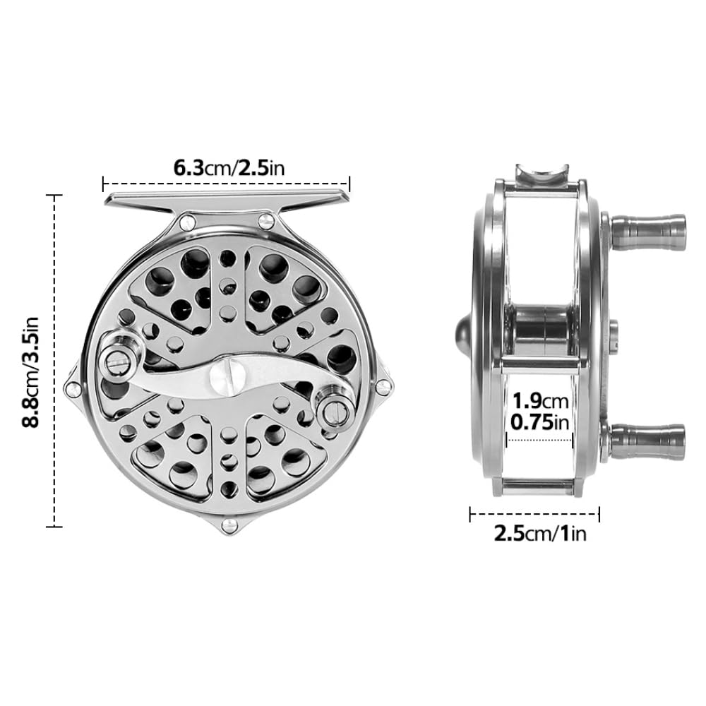 Amazon | 3-4wt クリックアンドパウ フライリール 直径75mm