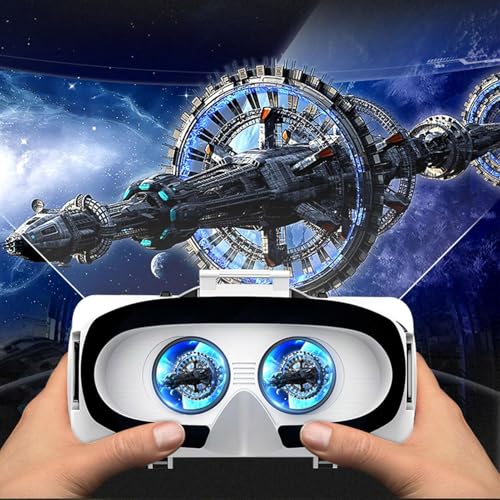 VR Headset, Adjustable 3D Virtual Reality Goggles, HD Lens Viewer with Anti-Blue Light Protection, Soft Face Padding, Wide Phone Compatibility, Perfect for Movies, Travel, (ABS) – Image 4