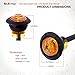 Ledvillage 50 Pcs 2nd Generation 3/4 Inch Mount Amber LED Clearance Marker lights Side Led Marker Truck Boat SUV ATV Bike Trailer