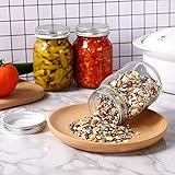 MEETOZ Glass Regular Mouth Mason Jars, 17 oz Clear Glass Jars with Silver Metal Lids for Sealing, Canning Jars for Food Storage(4 PACK) - Image 7