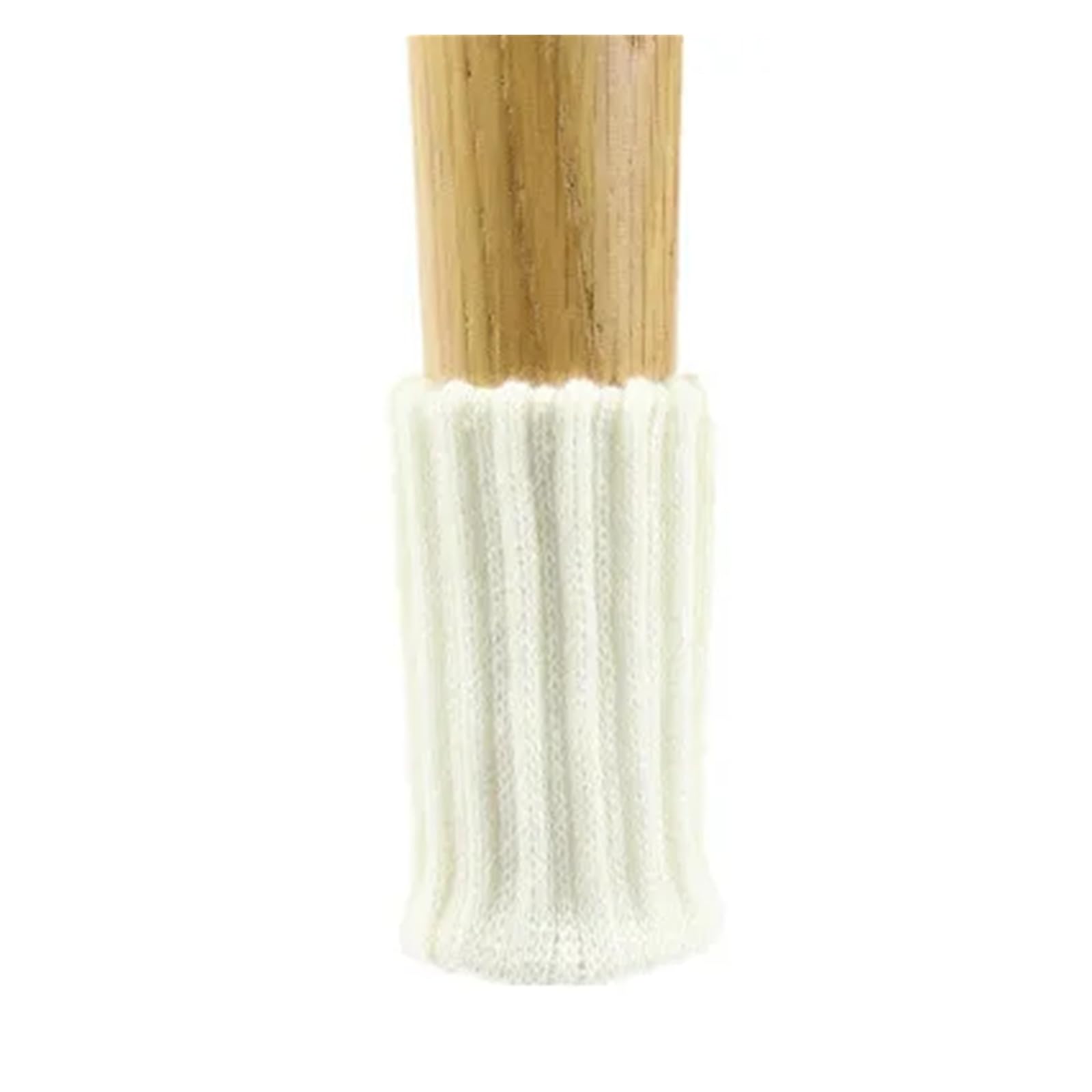 Chair Leg Floor Protectors 4Pcs Knitted Chair Leg Cover Furniture Feet Socks Covers Floor Protectors Caps(4x Milk white)