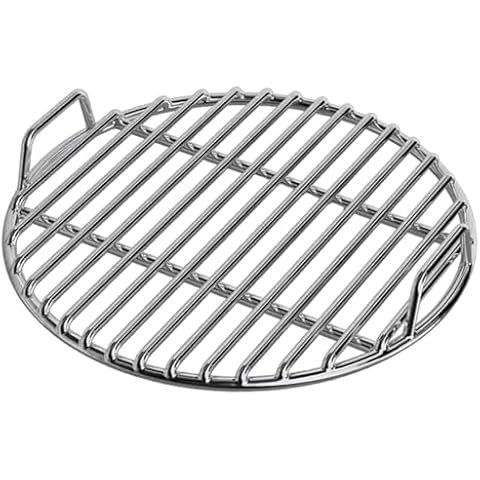 Rwigeboo Stainless Steel Grill Grate, Extra Thick Round Cooking Grill Grates Replacement with Handle for Charcoal Smoker Campfire Picnic Outdoor Cooking, 14 Inch Stainless Steel Grate Cover