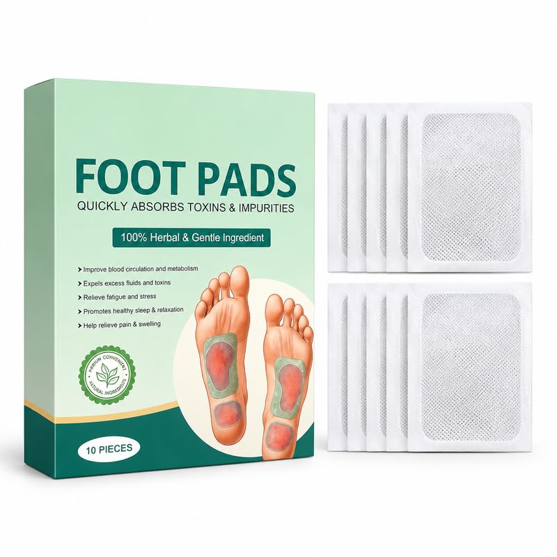Herbal Foot Pads for Adults, 10 Adhesive Sole Patches | Night-Time Self-Care, Relaxing Bedtime Routine, Easy-to-Use, Unisex Foot Care Pads for Men and Women, At Home-image-24