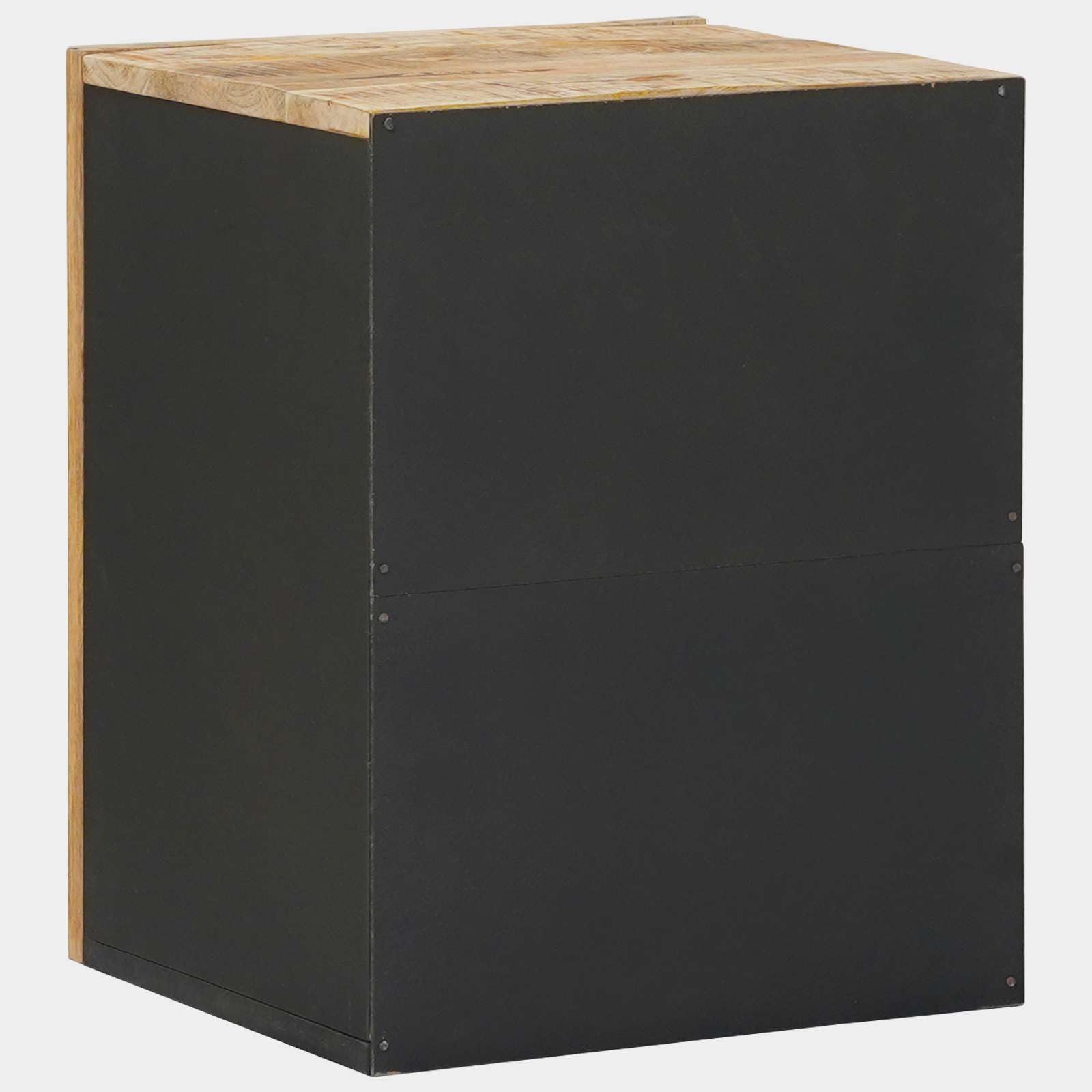 Mueble colgante de madera de mango marrón y negro 38 x 33,5 x 48 cm