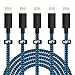 Produktbild Phone Ladekabel MFi Zertifiziert Phone Schnellladekabel WUYA Lightning Kabel 5 Stück [1/1/2/2/3 M] USB Ladekabel Nylon Langes Phone Kabel für Phone 11 Pro Max XR XS X 10 8 7 6 6S Plus 5 SE