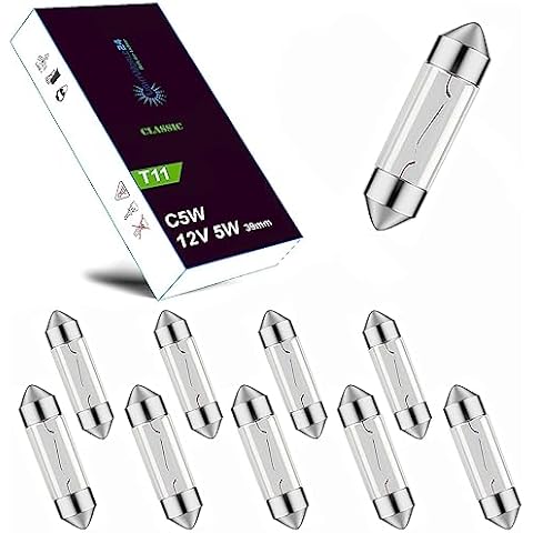 LIGHTWORLD24 Lot de 10 ampoules C5W 12V Cover