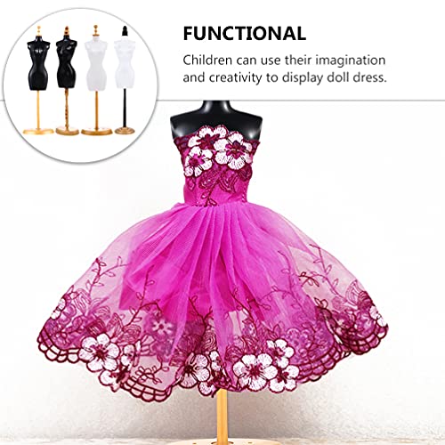 EXCEART 4 Pcs Suporte Modelo Exibição De Vestido De Boneca Forma De Vestido De Manequim De Boneca Su