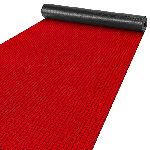 Tapis de couloir, de cuisine, antidérapant, en velours, rouge, 65 x 100 cm, moderne