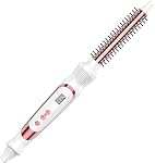 Thermal Brush 0.5 Inch Curling Iron Volumizing Heated Round Brush 1/2 Inch Ceramic Tourmaline Heated Hot, Multifunctional Styler Curling Wand (White, 0.5 inch)