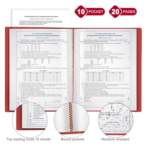 Image of TULMAN 2 Pack 10 Pockets Bound A4 Size Presentation Display Book Portfolio File Folder Presentation Binders with Plastic Clear Sleeves Document Organizer for School Office (Assorted Color)