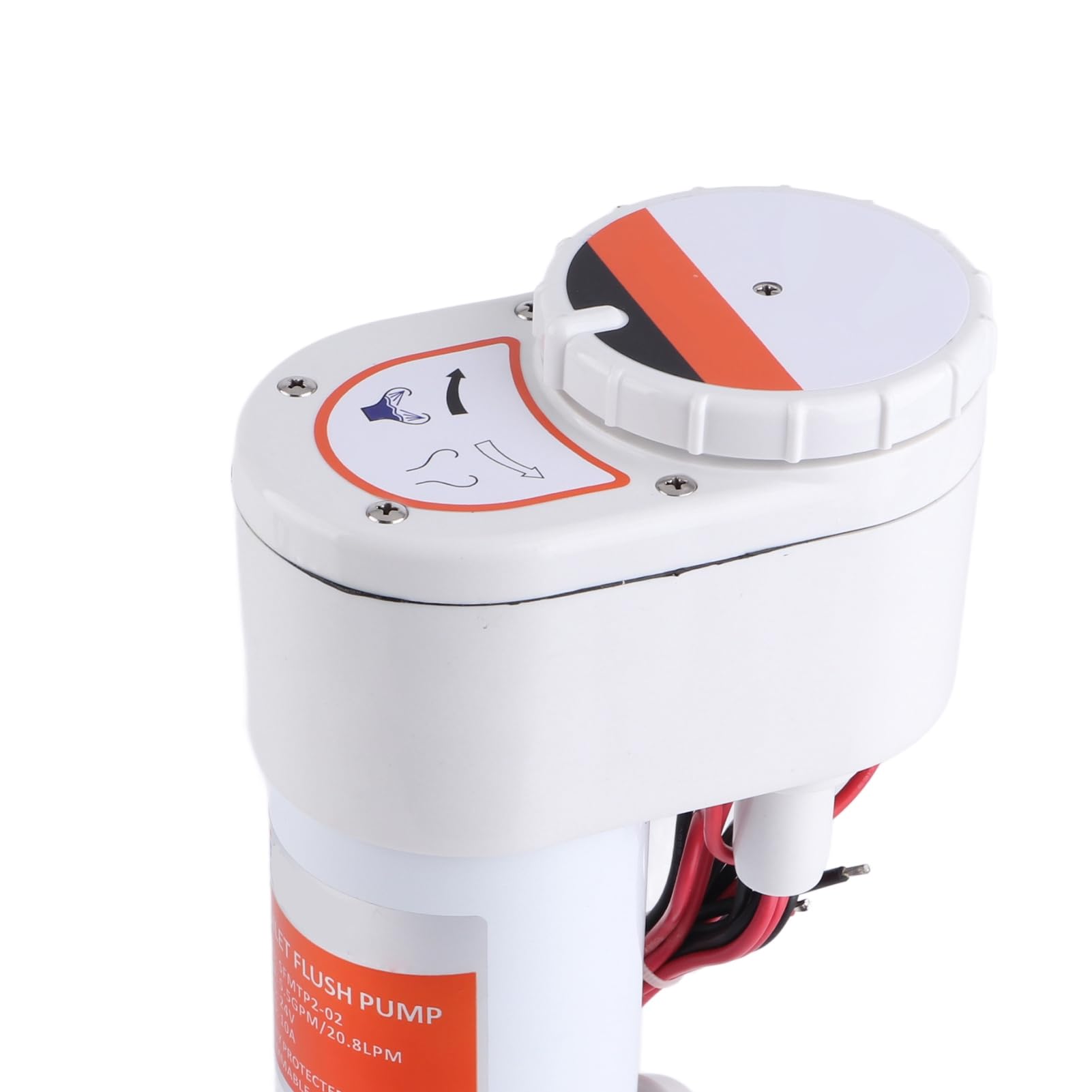 Bomba de Inodoro Eléctrica Manual A Marina Kit de Conversión de Inodoro de Prevención de Reflujo Autocebante para Yate Barco 12 V 20 A Velocidad Máxima 5 5 GPM/20 8 LPM Permite y Solo para