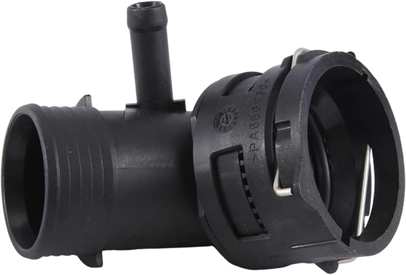 Car Cooling Water Hose Connector Upper Pipe Radiator Adapter Compatible for Q7 VW Touareg 7L TDI 7L6122291H Parts,Black