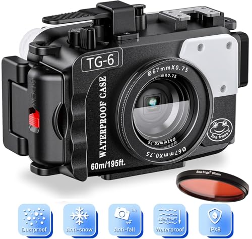 Caisson Olympus TG-6 Sea frogs étanche IPX8 filtre rouge plongée