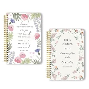 Loevoero Inspirierendes Spiralnotizbuch Bibelversen 2er Pack