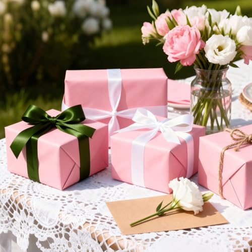 Image of Bobobag 100 Sheets Pink Tissue Paper 20 inchX14 inch Tissue Paper for Gift Bags, Gift Wrapping Tissue, Christmas Tissue Paper Anniversary Holiday Decoration Arts Craft