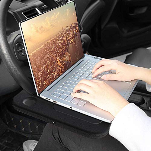 Elfant Car Steering Wheel Tray For Writing Laptop Dining Food Drink Work (Black) #TOP2