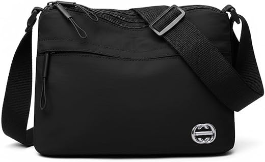 WildHorn Women’s Crossbody Sling Bag For Everyday Use, Nylon Shoulder Bag with Zipper Pockets, Adjustable Strap, Water Res...