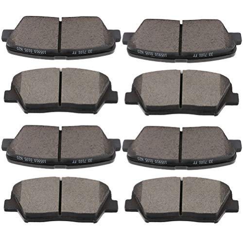 Image of SCITOO D1432 D1284 8PCS Front Semi-Metal Rear Ceramic Brake Pad Sets | Fit For Hyundai For Santa Fe 2010-2012,For Kia For Sorento 2011-2015
