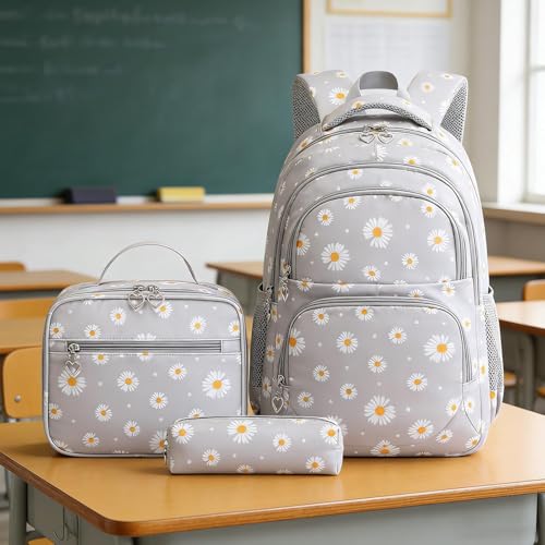 Cartable d'écolier ensemble de sac à dos avec sac repas pour collège