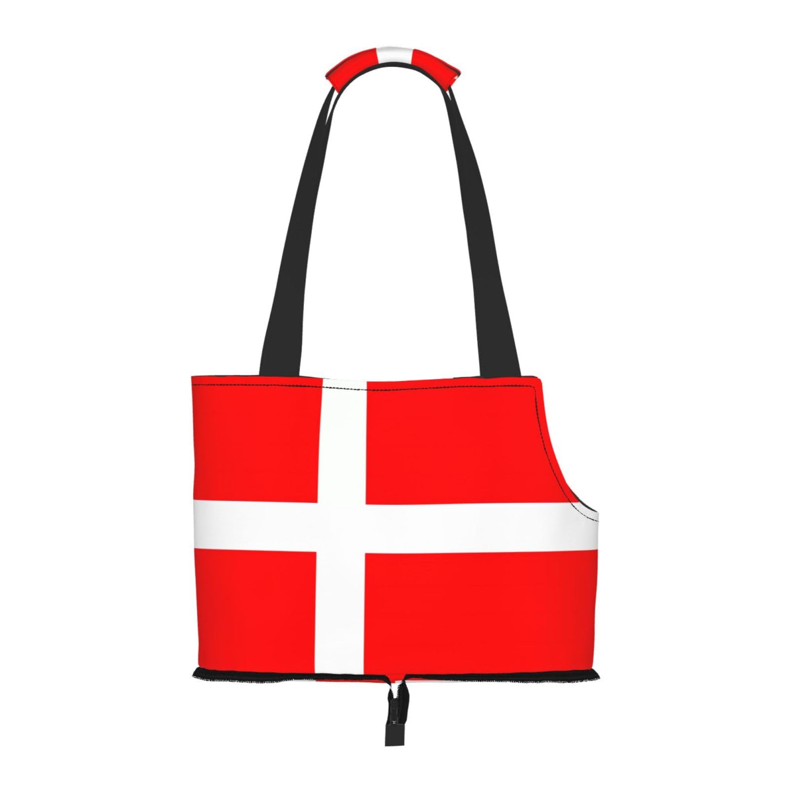 Denmark Danish Flag Pet Tote Bag - Waterproof and Wear-Resistant Portable Shoulder Bag for Small Dogs and Puppies