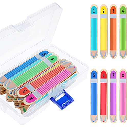 Qualirey 64 Pieces Flip Name Sticks Student Grouping Pencils Multicolor Pencil Flip Stick Teacher Student Grouping Pencils Educational and Learning Classroom Supplies